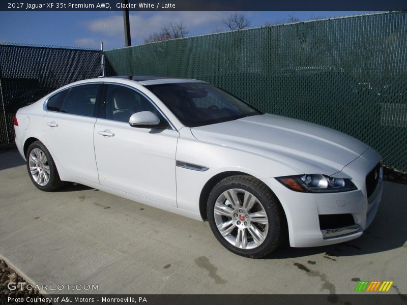 Glacier White / Latte 2017 Jaguar XF 35t Premium AWD