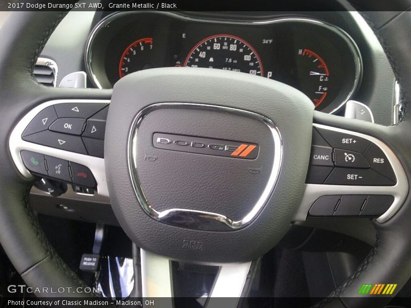 Granite Metallic / Black 2017 Dodge Durango SXT AWD