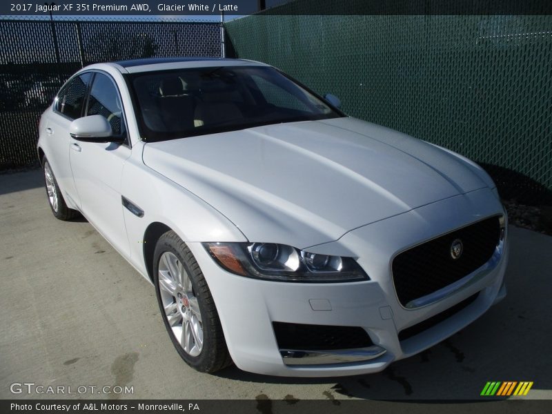 Glacier White / Latte 2017 Jaguar XF 35t Premium AWD
