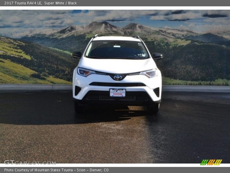 Super White / Black 2017 Toyota RAV4 LE