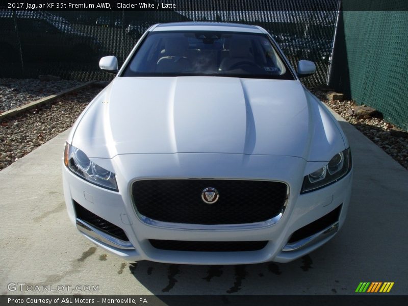 Glacier White / Latte 2017 Jaguar XF 35t Premium AWD