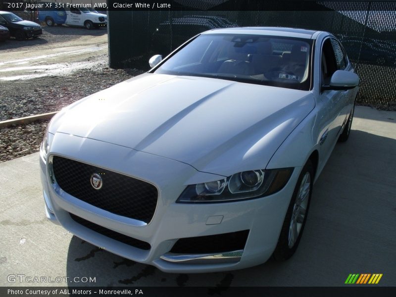 Glacier White / Latte 2017 Jaguar XF 35t Premium AWD