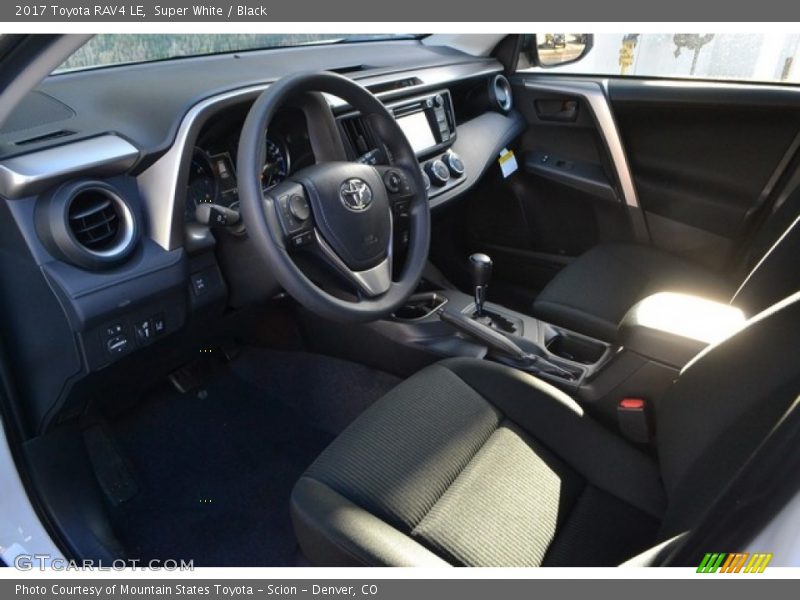 Super White / Black 2017 Toyota RAV4 LE