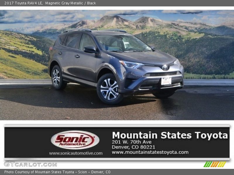 Magnetic Gray Metallic / Black 2017 Toyota RAV4 LE
