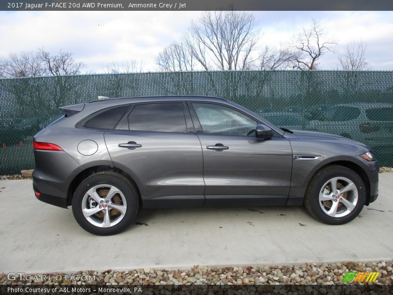 Ammonite Grey / Jet 2017 Jaguar F-PACE 20d AWD Premium