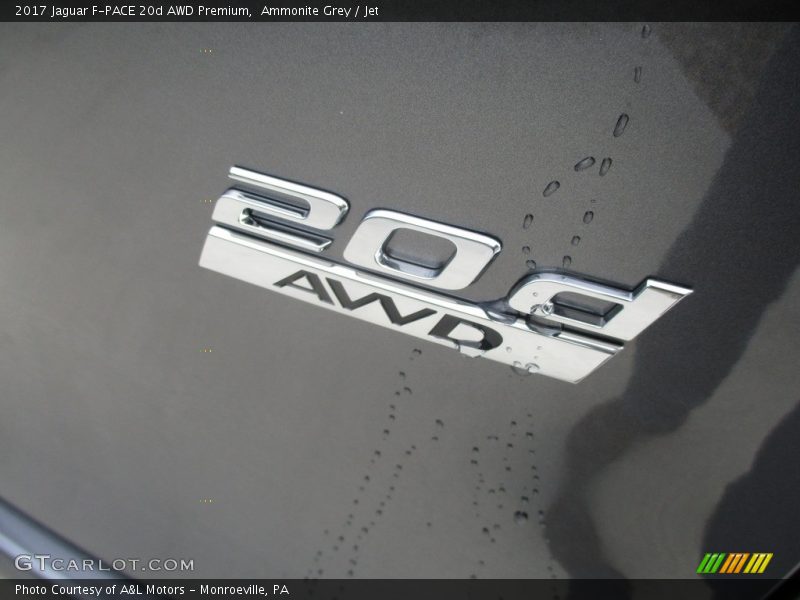 Ammonite Grey / Jet 2017 Jaguar F-PACE 20d AWD Premium