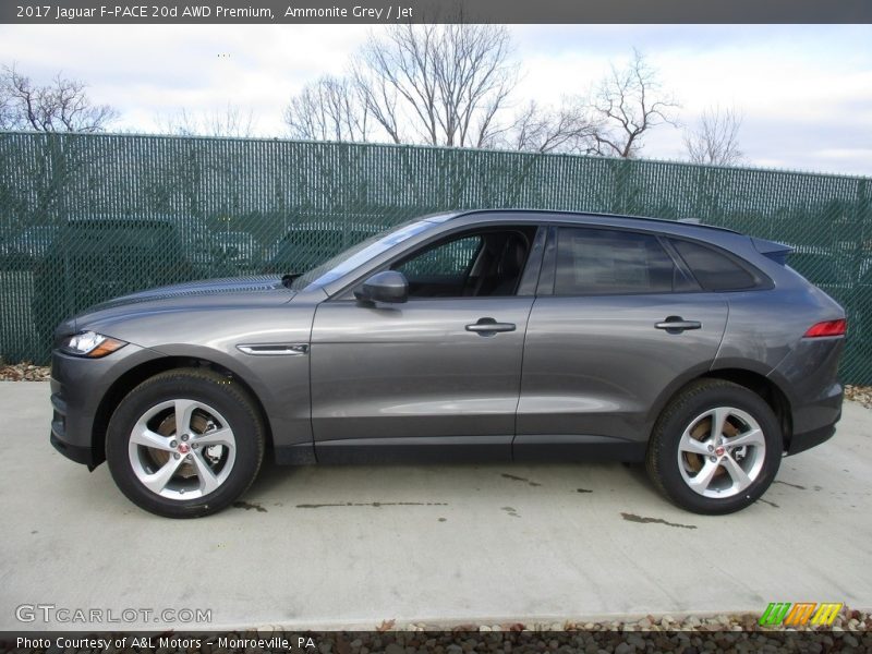 Ammonite Grey / Jet 2017 Jaguar F-PACE 20d AWD Premium