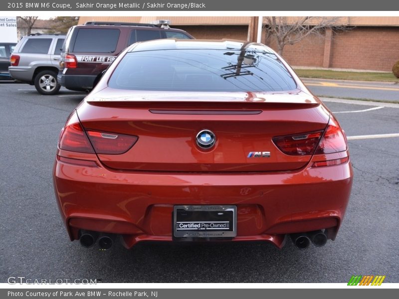 Sakhir Orange Metallic / Sakhir Orange/Black 2015 BMW M6 Coupe