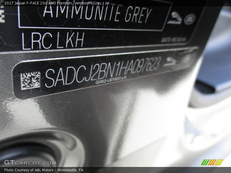 Ammonite Grey / Jet 2017 Jaguar F-PACE 20d AWD Premium