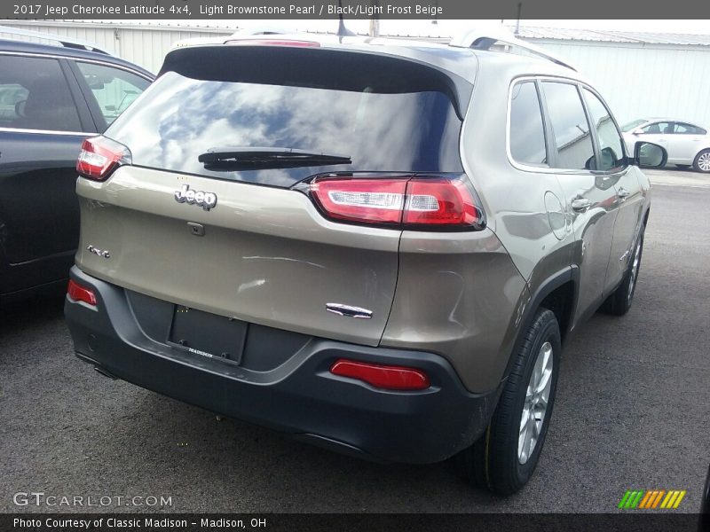 Light Brownstone Pearl / Black/Light Frost Beige 2017 Jeep Cherokee Latitude 4x4
