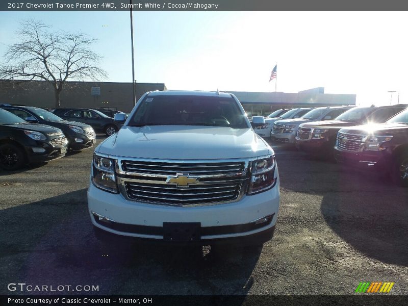 Summit White / Cocoa/Mahogany 2017 Chevrolet Tahoe Premier 4WD