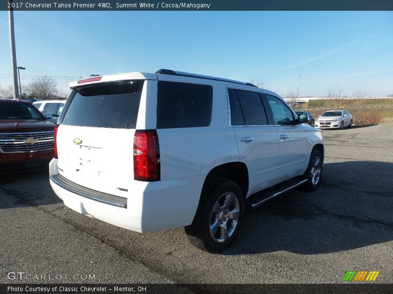 Summit White / Cocoa/Mahogany 2017 Chevrolet Tahoe Premier 4WD