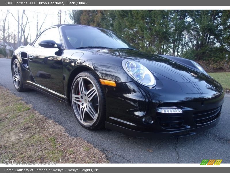 Black / Black 2008 Porsche 911 Turbo Cabriolet