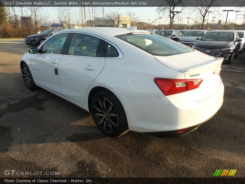 Summit White / Dark Atmosphere/Medium Ash Gray 2017 Chevrolet Malibu LT