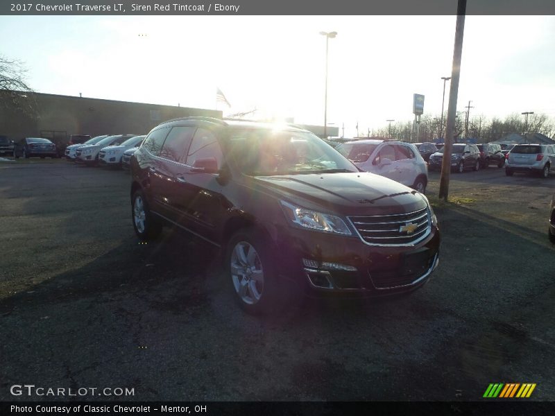 Siren Red Tintcoat / Ebony 2017 Chevrolet Traverse LT