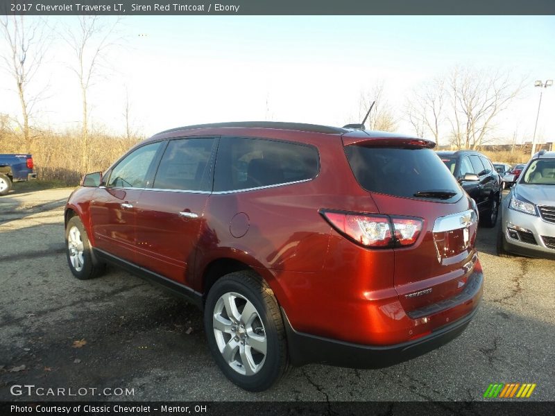 Siren Red Tintcoat / Ebony 2017 Chevrolet Traverse LT