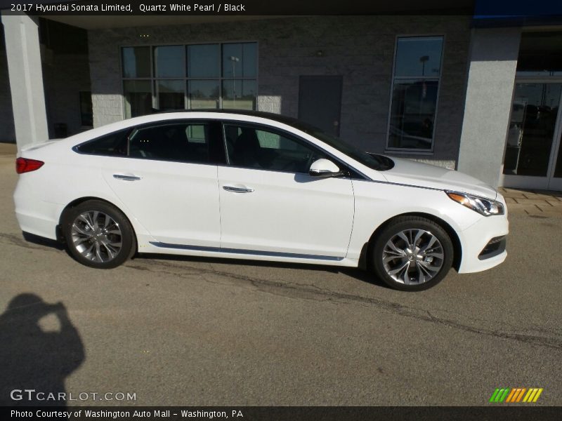 Quartz White Pearl / Black 2017 Hyundai Sonata Limited