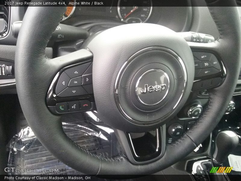 Alpine White / Black 2017 Jeep Renegade Latitude 4x4