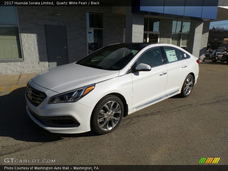 Quartz White Pearl / Black 2017 Hyundai Sonata Limited