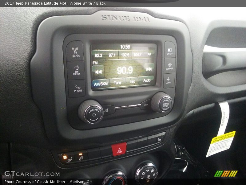 Alpine White / Black 2017 Jeep Renegade Latitude 4x4