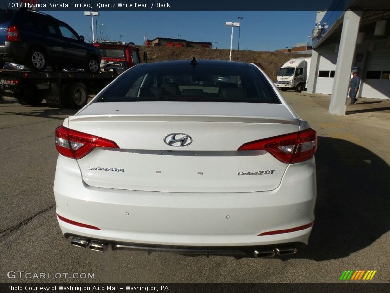 Quartz White Pearl / Black 2017 Hyundai Sonata Limited