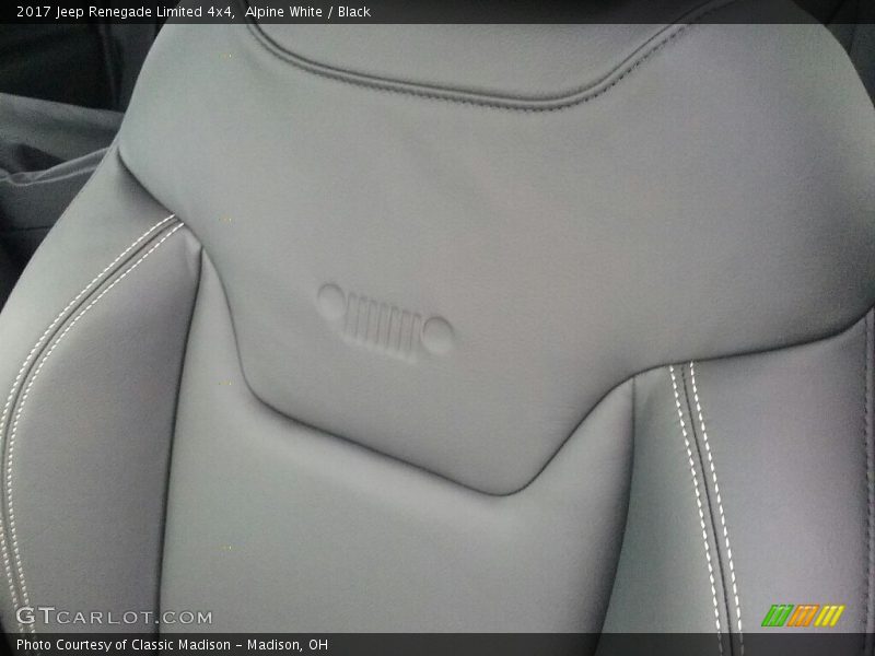 Alpine White / Black 2017 Jeep Renegade Limited 4x4