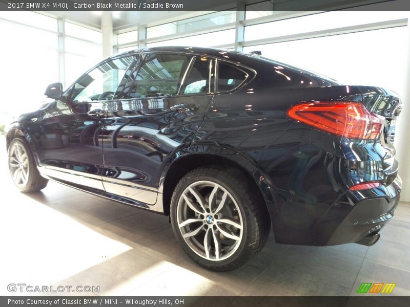 Carbon Black Metallic / Saddle Brown 2017 BMW X4 M40i