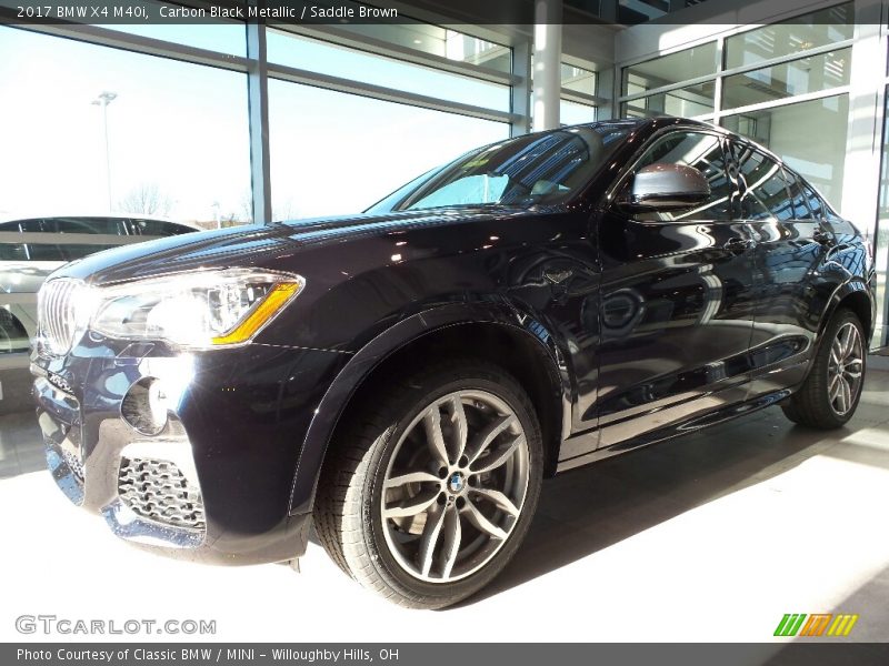 Carbon Black Metallic / Saddle Brown 2017 BMW X4 M40i