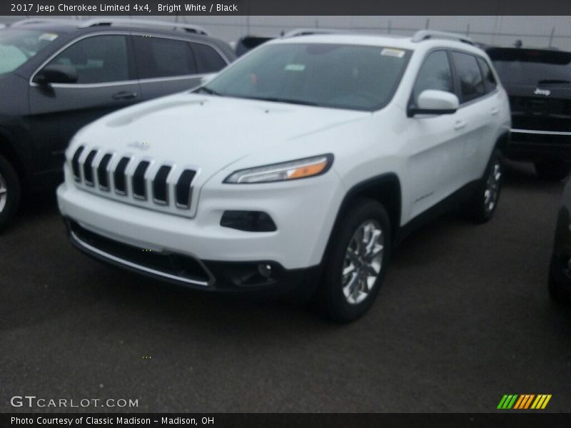 Bright White / Black 2017 Jeep Cherokee Limited 4x4