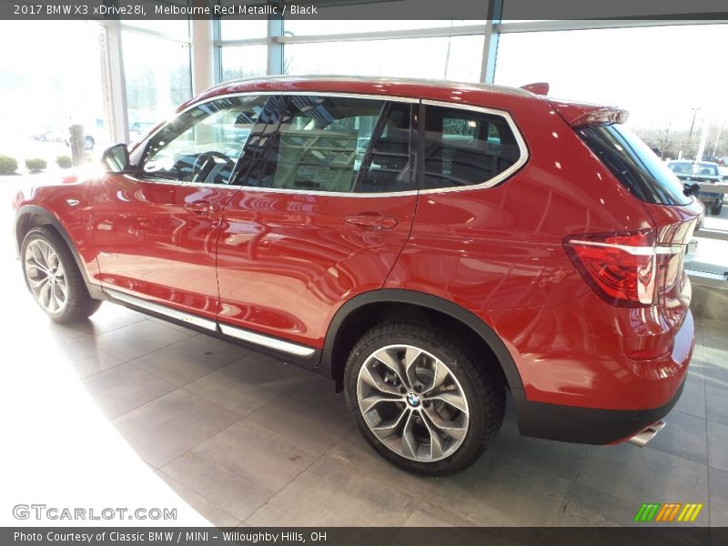 Melbourne Red Metallic / Black 2017 BMW X3 xDrive28i