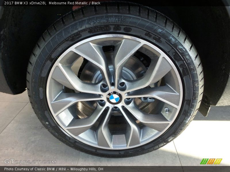 Melbourne Red Metallic / Black 2017 BMW X3 xDrive28i