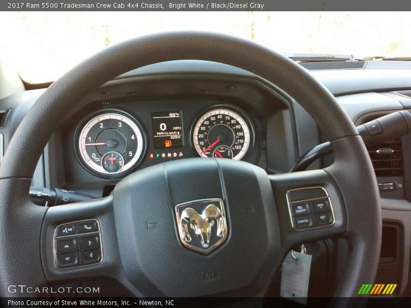 Bright White / Black/Diesel Gray 2017 Ram 5500 Tradesman Crew Cab 4x4 Chassis