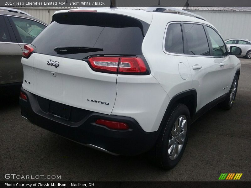 Bright White / Black 2017 Jeep Cherokee Limited 4x4
