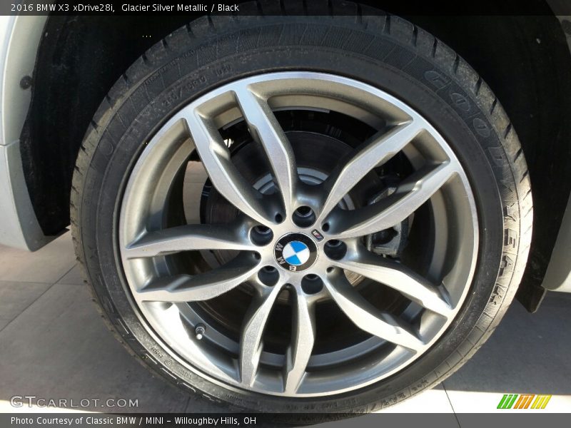 Glacier Silver Metallic / Black 2016 BMW X3 xDrive28i