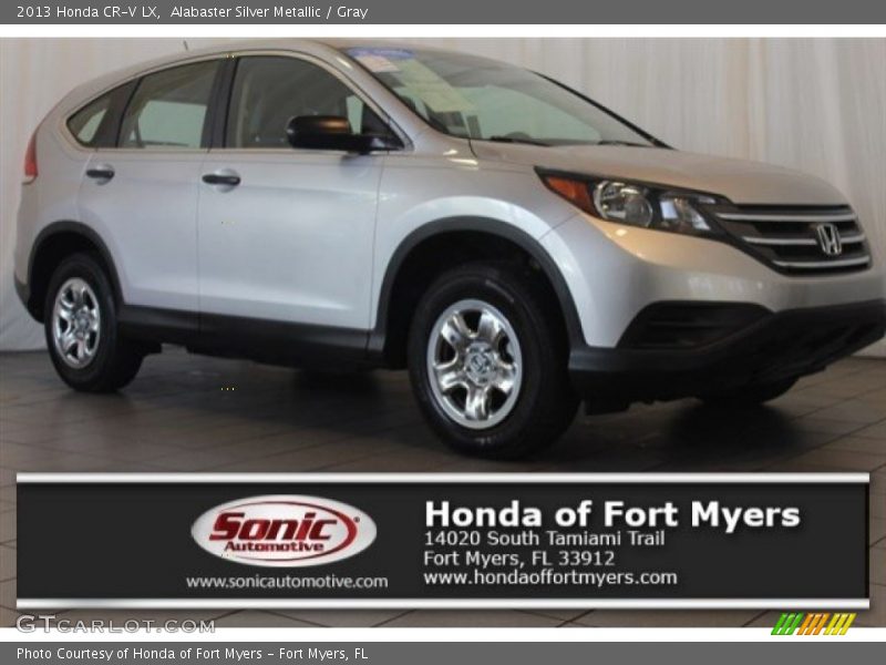 Alabaster Silver Metallic / Gray 2013 Honda CR-V LX