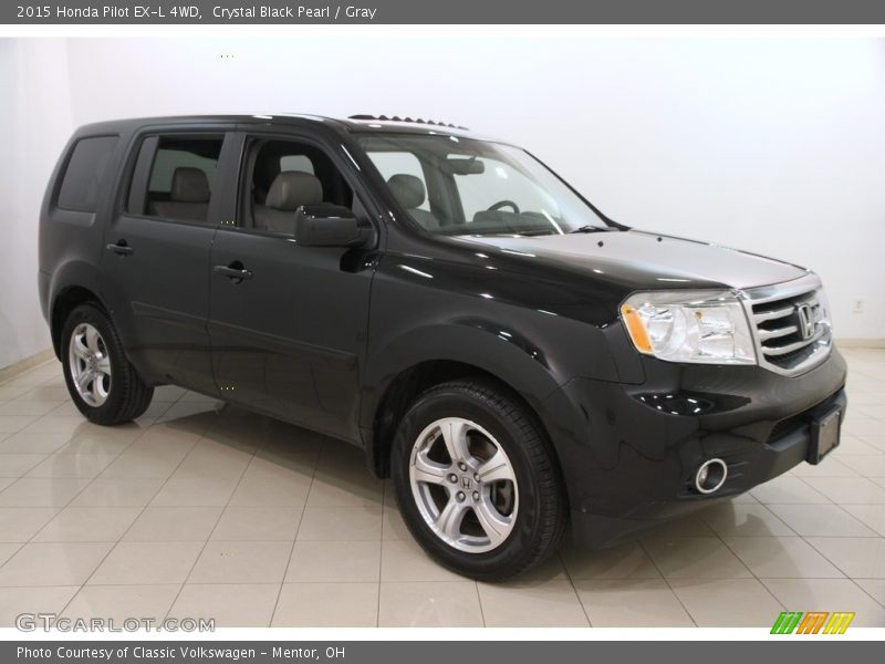 Crystal Black Pearl / Gray 2015 Honda Pilot EX-L 4WD