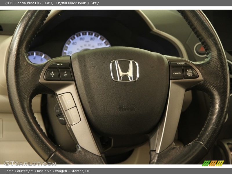 Crystal Black Pearl / Gray 2015 Honda Pilot EX-L 4WD