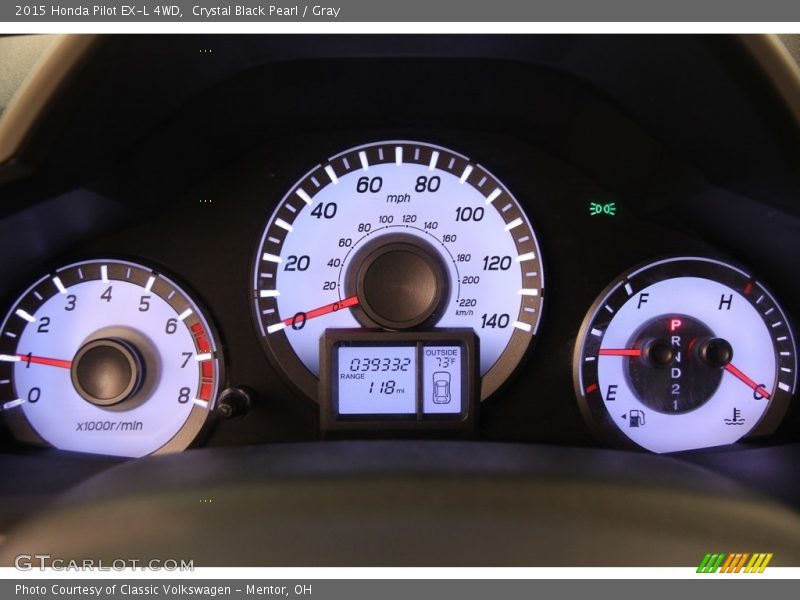 Crystal Black Pearl / Gray 2015 Honda Pilot EX-L 4WD