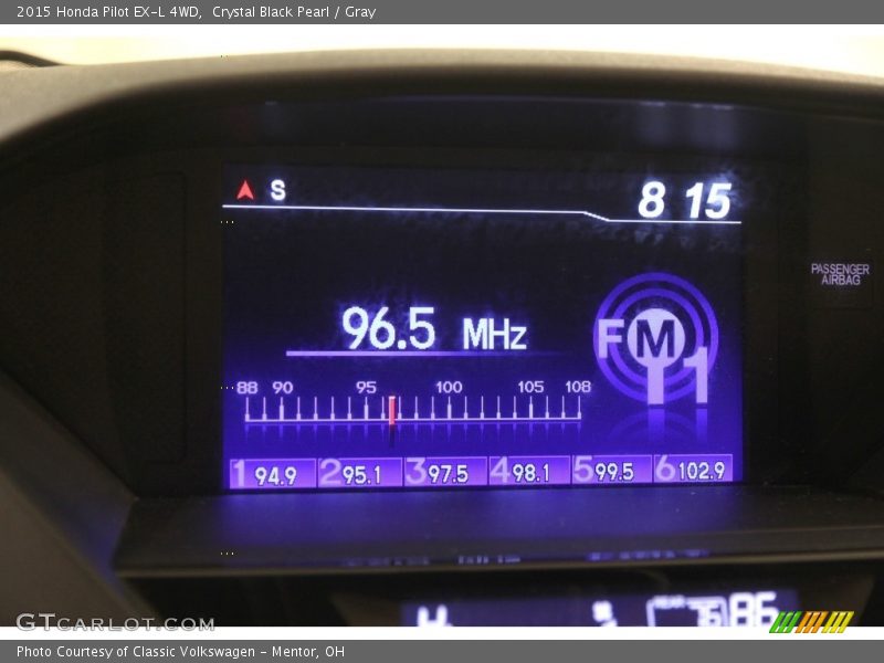 Crystal Black Pearl / Gray 2015 Honda Pilot EX-L 4WD