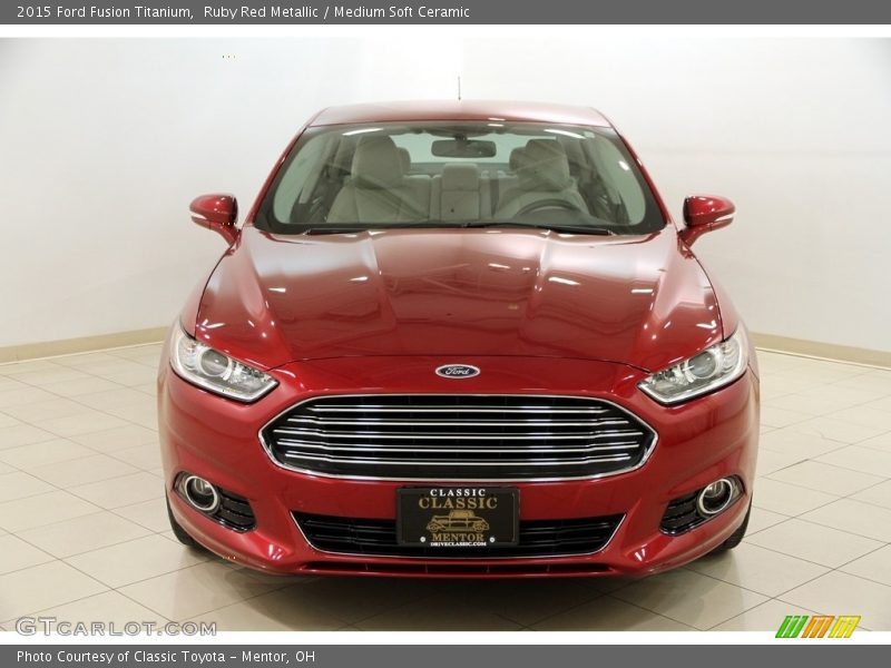 Ruby Red Metallic / Medium Soft Ceramic 2015 Ford Fusion Titanium