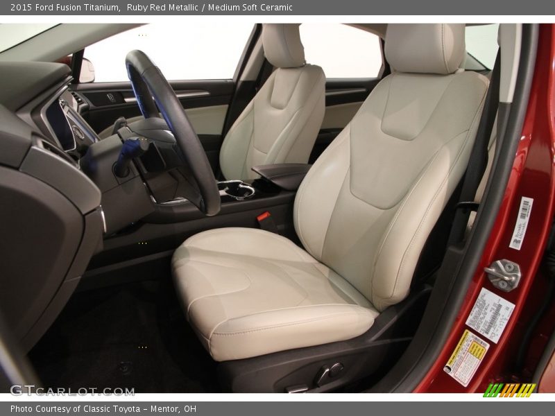 Ruby Red Metallic / Medium Soft Ceramic 2015 Ford Fusion Titanium