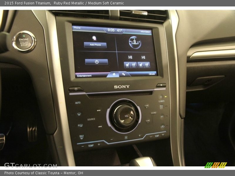 Ruby Red Metallic / Medium Soft Ceramic 2015 Ford Fusion Titanium
