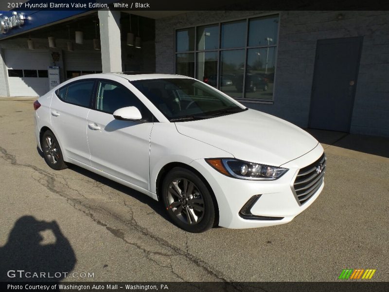 White / Black 2017 Hyundai Elantra Value Edition