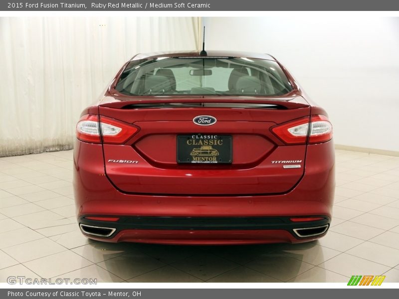 Ruby Red Metallic / Medium Soft Ceramic 2015 Ford Fusion Titanium