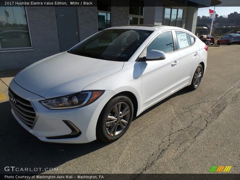 White / Black 2017 Hyundai Elantra Value Edition
