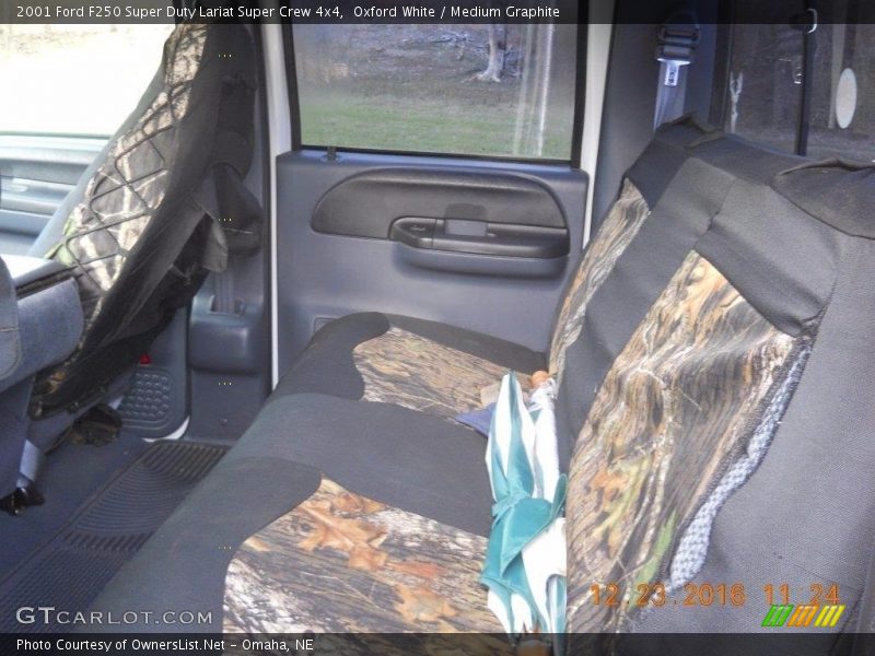 Oxford White / Medium Graphite 2001 Ford F250 Super Duty Lariat Super Crew 4x4