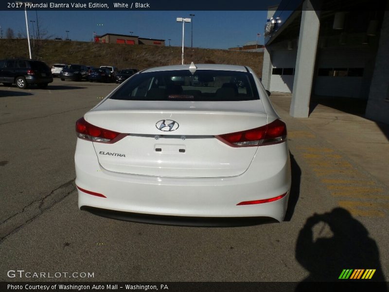 White / Black 2017 Hyundai Elantra Value Edition