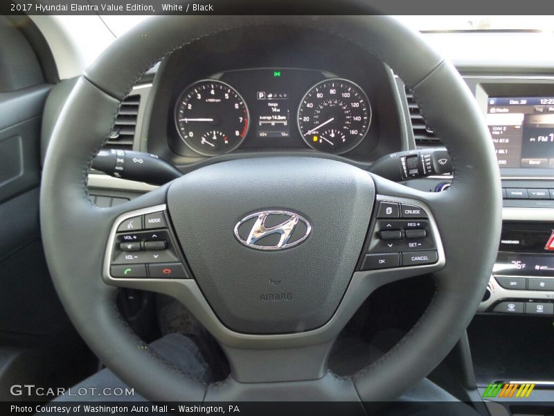 White / Black 2017 Hyundai Elantra Value Edition
