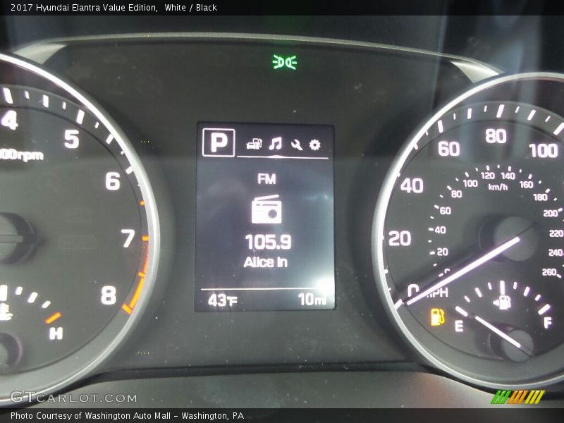 White / Black 2017 Hyundai Elantra Value Edition