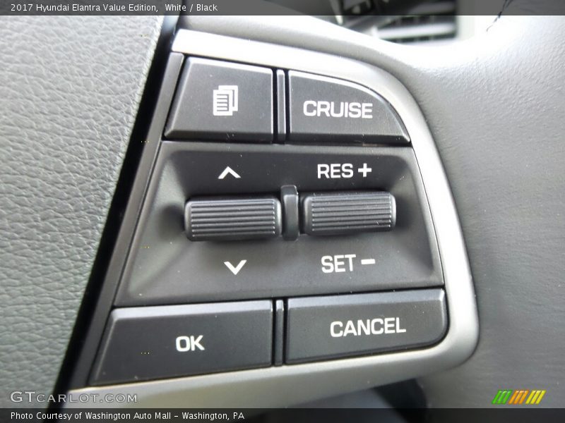 White / Black 2017 Hyundai Elantra Value Edition